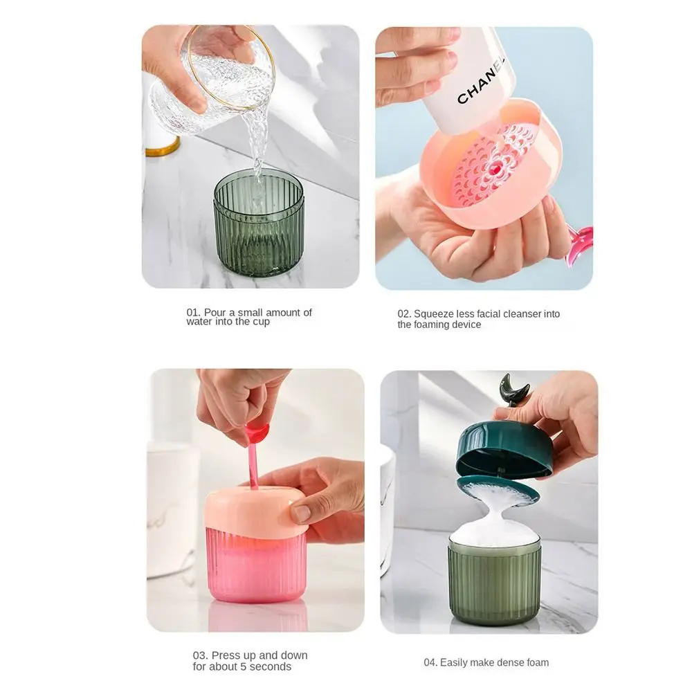 Reusable Moon Facial Cleanser Cup Skin Care Convenient Foam Maker Cup Bubble Foamer Cleansing Cream Foam Maker Face Clean Tool