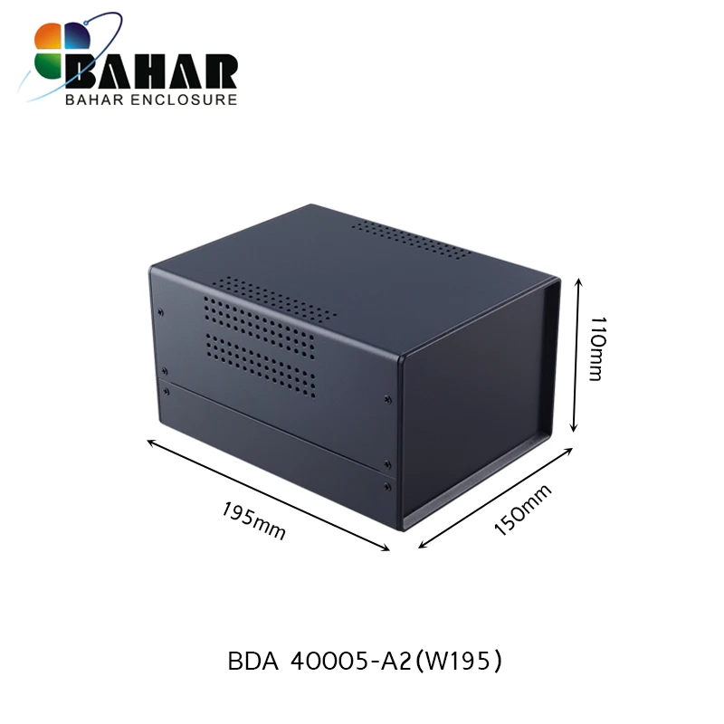 Modern Bahar Enclosure Iron Desk Top Shell with flat Cover Model BDA 40005 W195 Iron Custom Electric Enclosure Junction  box