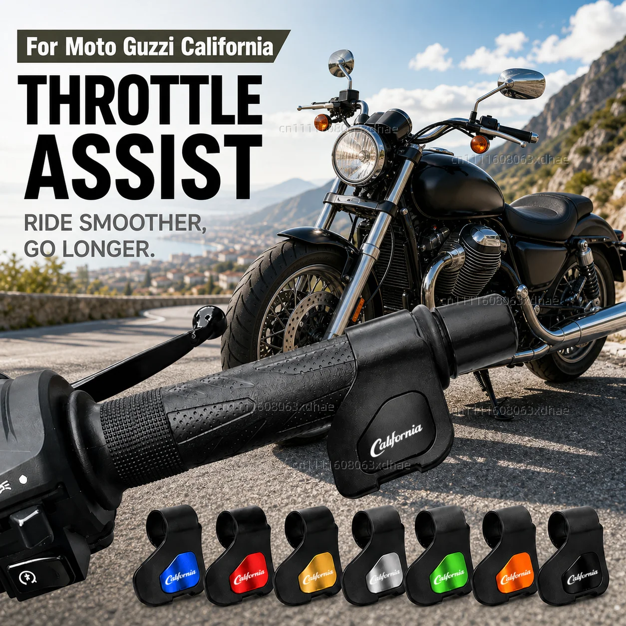For Moto Guzzi California 1971-2020 Cruiser Motorcycle Throttle Assistant Clip Labor Saver Acceleration Labor-saving Auxiliary