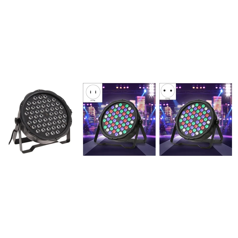 

LED Stage Light 54X3W RGB LED Par Light Dmx Dj Light Sound Activation With Bracket For Church Concert Party