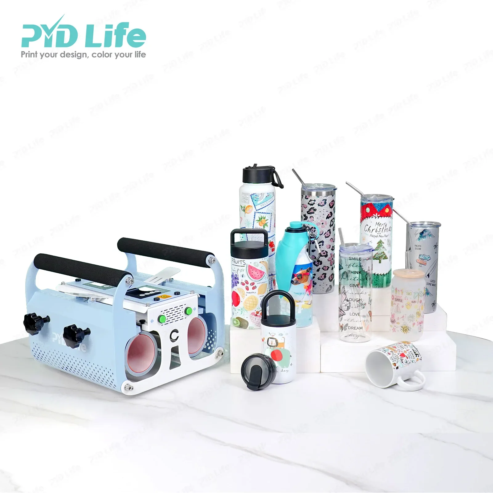 PYD Life US Warehouse Double Station 30oz Tumbler Heat Press Machine Sublimation Dual Heat Press Printer Mug And Tumbler