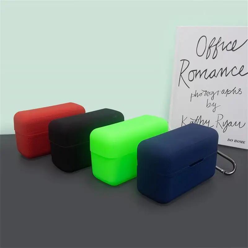 Capa protetora de silicone macio capa protetora pele capa para compatível com microfone sem fio à prova de choque com mosquetão chaveiro