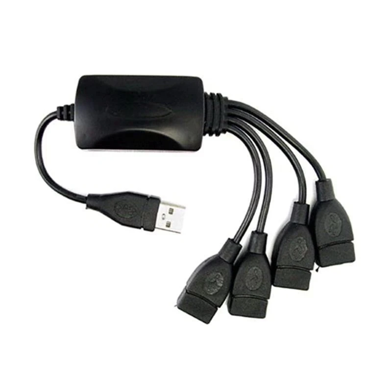 1 ذكر إلى 4 أنثى USB 2.0 تمديد كابل بيانات محول الطاقة محول مأخذ التوصيل محور USB فاصل الكمبيوتر