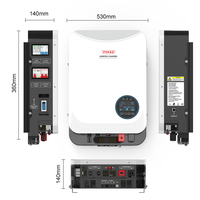 FCHAO Hybird Home solar inverter MPPT PV 120V 450V Inverter 24V 48v to 4.2KW 6.2KW Ups Photovoltaic combiner box shipping  Europ