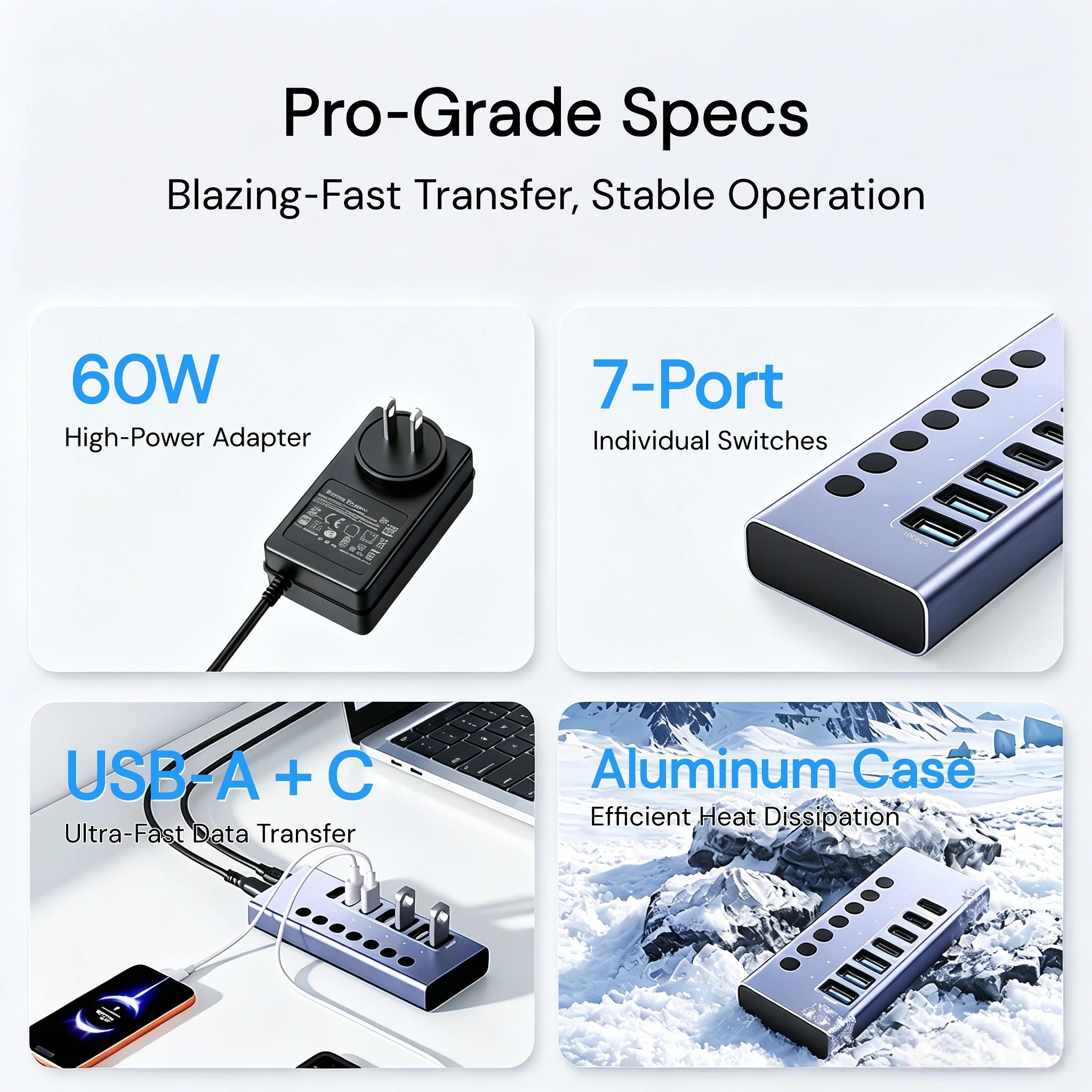 Hub USB 3.2 Gen 2 10 Gbps avec - Usb C Hub avis et prix