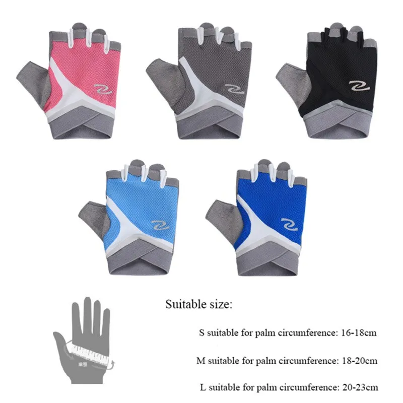 Gym Gloves Women Weight Lifting Cycling  Crossfit  Workout Fitness Gloves Breathable Bodybuilding Half Finger Hand Protecto