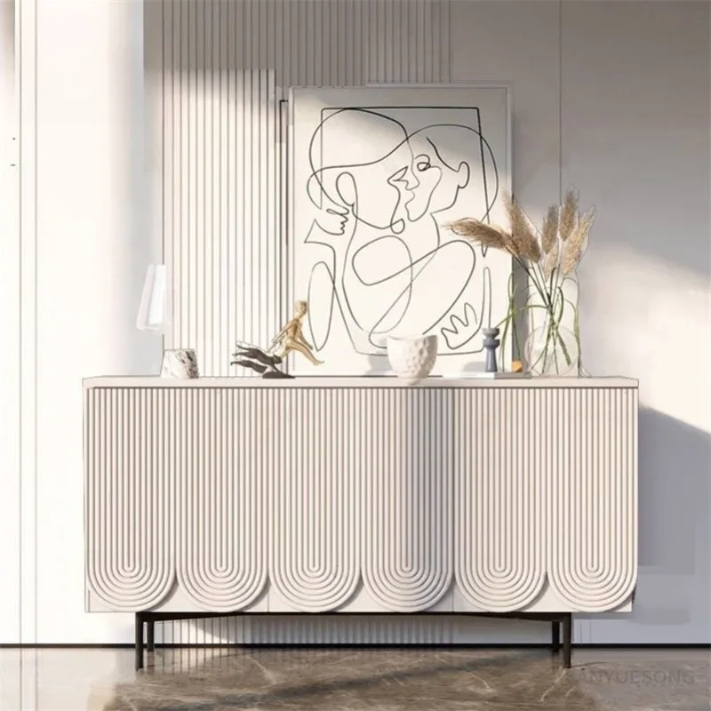 خزانة جانبية لتناول الطعام، خزانة أحذية منزلية فنية بسيطة أمريكية، خزانة تزيين شقة صغيرة، خزانة باب الدخول #2