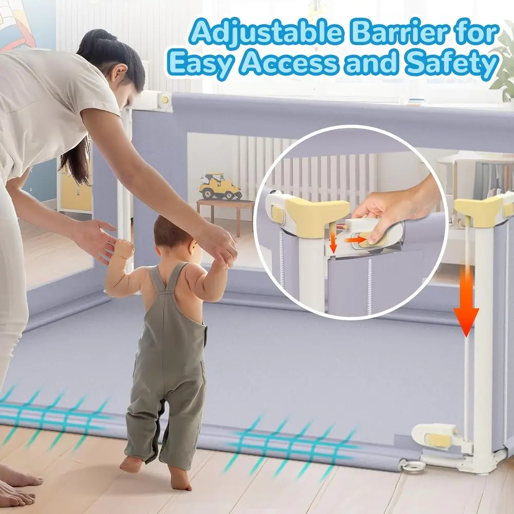روضة أطفال شبكية قابلة للتنفس للأطفال من عمر 6 إلى 12 شهرًا، ارتفاع قابل للتعديل، قفل أطفال، للاستخدام الداخلي/الخارجي #2