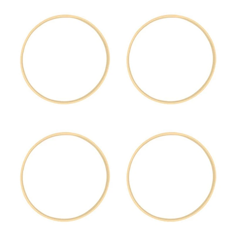 4X Dream Bamboo Rings,Wooden Circle Round Catcher DIY Hoop For Flower Wreath House Garden Plant Decor Basket 10Cm