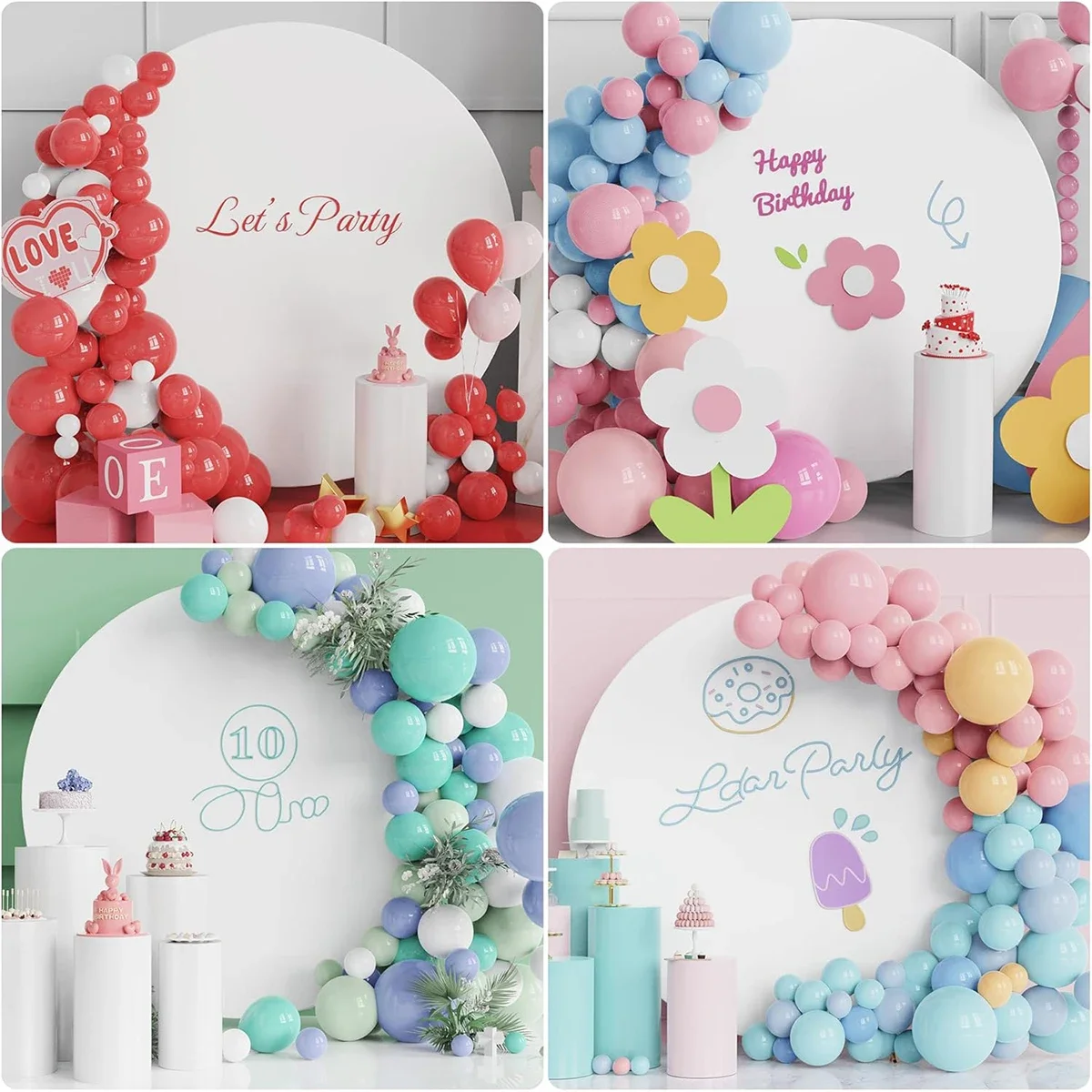 Round Wedding Arch Cover Elastic washable for Festival Birthday Party Baby Shower Decoration (Without Shelf) décoration mariage