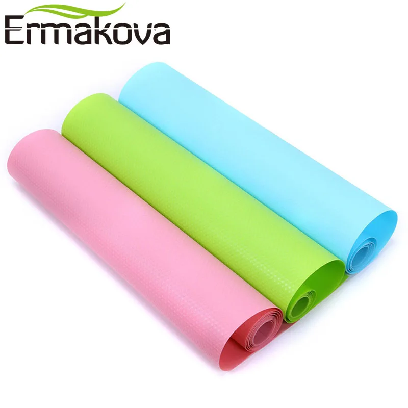 ERMAKOVA Kitchen Drawer Mat Shelf Cabinet Storage Pad Wardrobe Anti-slip Anti-Bacteria Cushion Moisture Proof Table Cupboard Mat