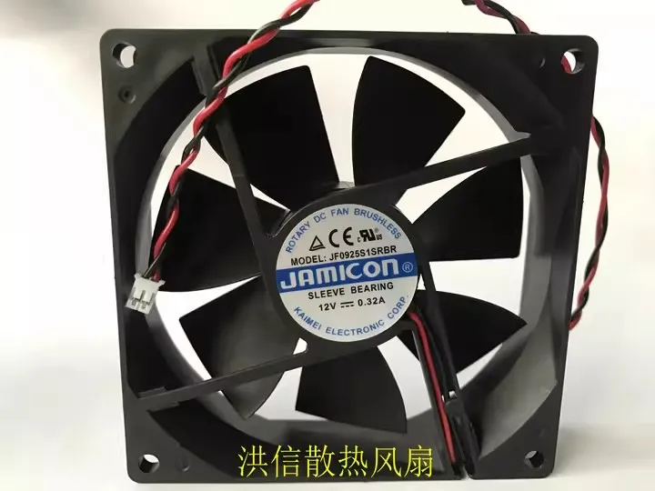 

Free shipping, original 9025 JF0925S1SRBR DC12V 0.32A 9CM cooling fan