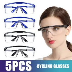 5PCS Cycling Glasses for Men Women Anti-Splash Eye Protection Work Safety Goggle Outdoor Sunglasses Bike Glasses Windproof