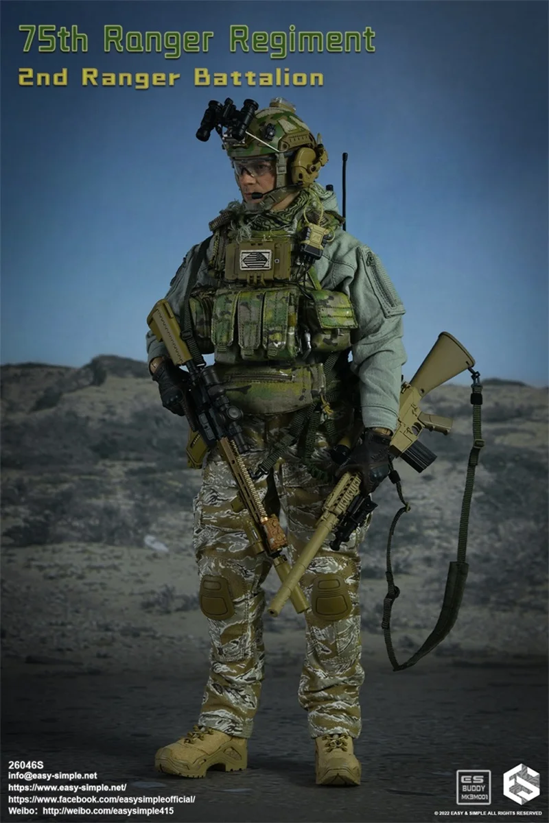 1/6 Easy&Simple ES 26046S 75th Ranger Regiment 2nd Ranger Battalion Full Set Moveable Action Figures For Fans Collect