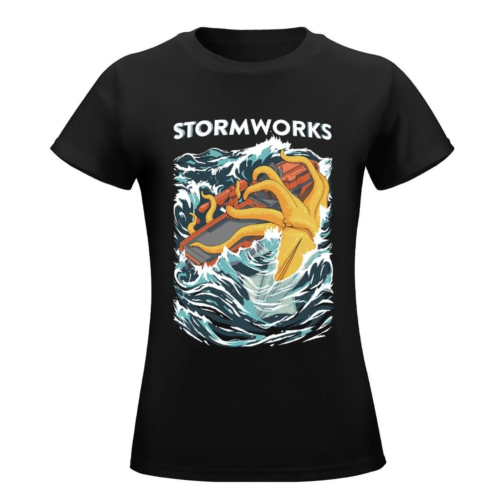 Stormworks Kraken Attack Classic T-Shirt funnys blacks lady clothes t-shirt dress for Women long