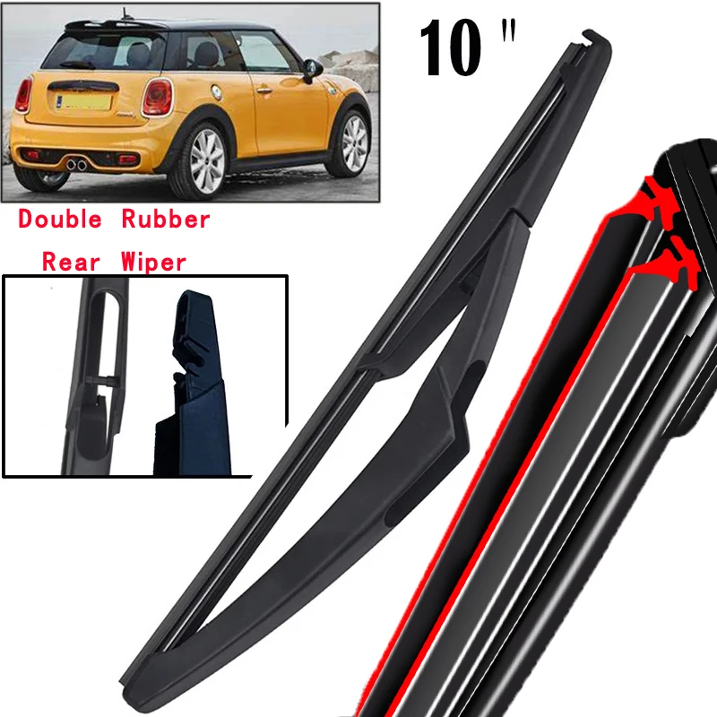 

Car Wiper 10" Rear Wiper Blade For Mini One Cooper S D Hatch F55 F56 2013 - 2023 Windshield Windscreen Tailgate Window Brush