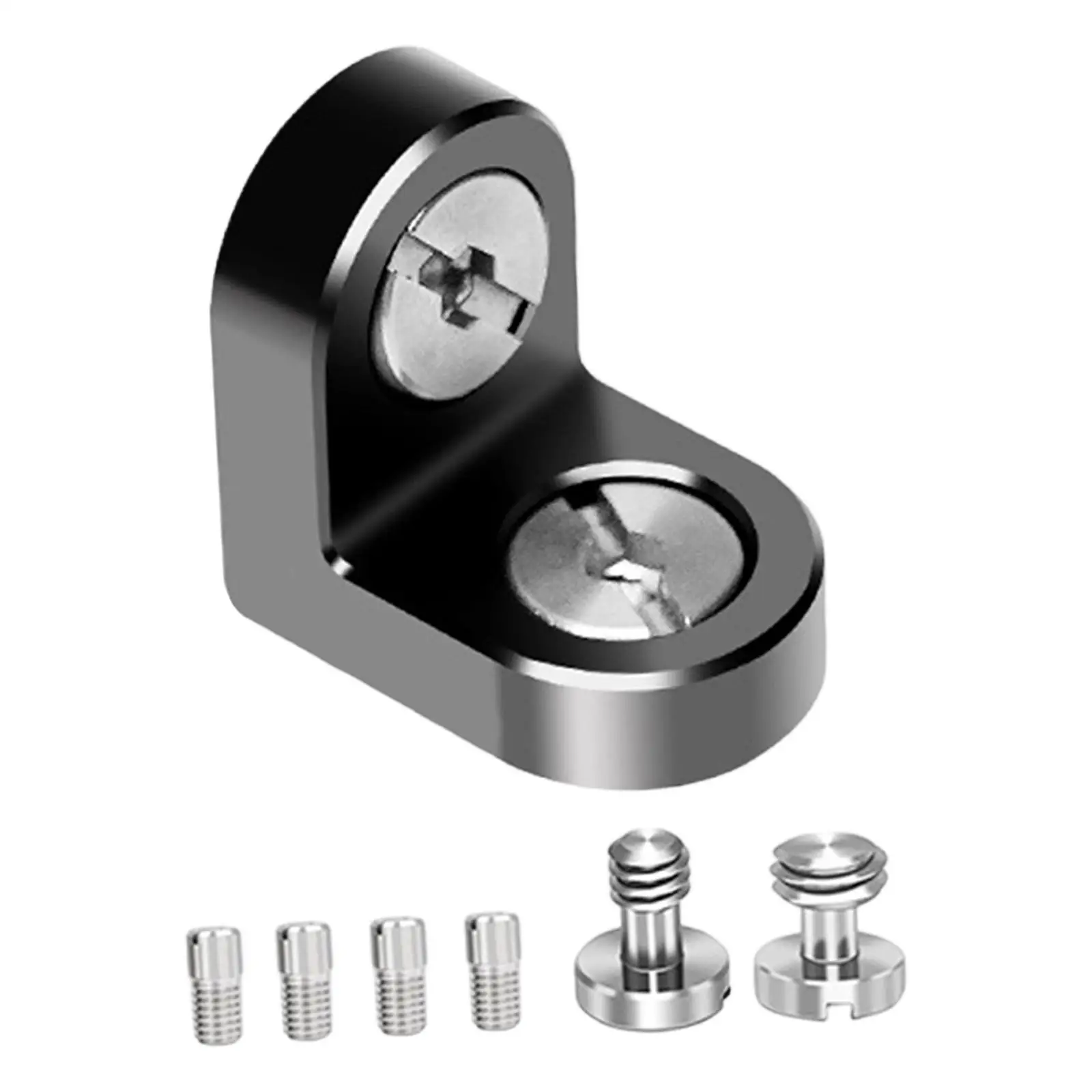 Staffa di estensione per montaggio ad angolo retto Foro di posizionamento per gabbia per fotocamera Lega di alluminio nera