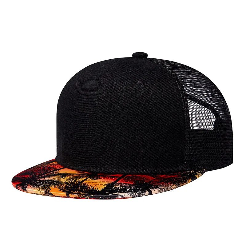 2022 new hip hop net hat red coconut flat brim hat summer hat