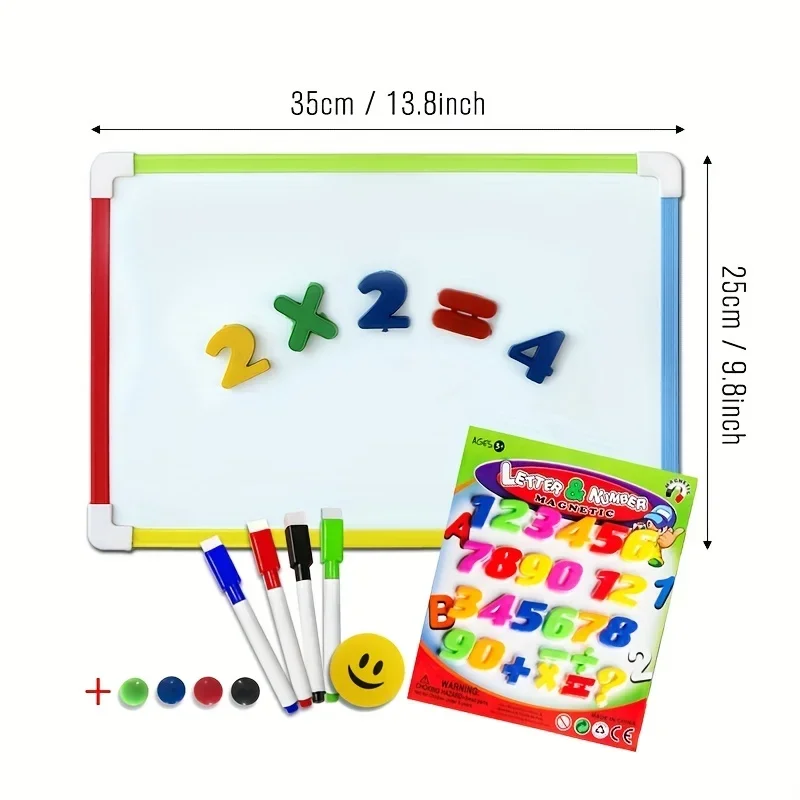 3 Styles Kids Whiteboard Magnetic Dry Eraser White Board With Free Gifts Number Magnets Preschool Children Memo Message Boards