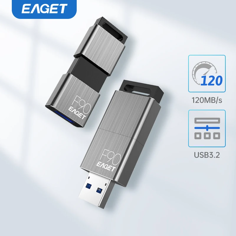 Флэш-накопитель Eaget USB 3.2 256 ГБ, 128 ГБ, 64 ГБ, 32 ГБ, высокоскоростной двухтактный U-диск для творческой личности