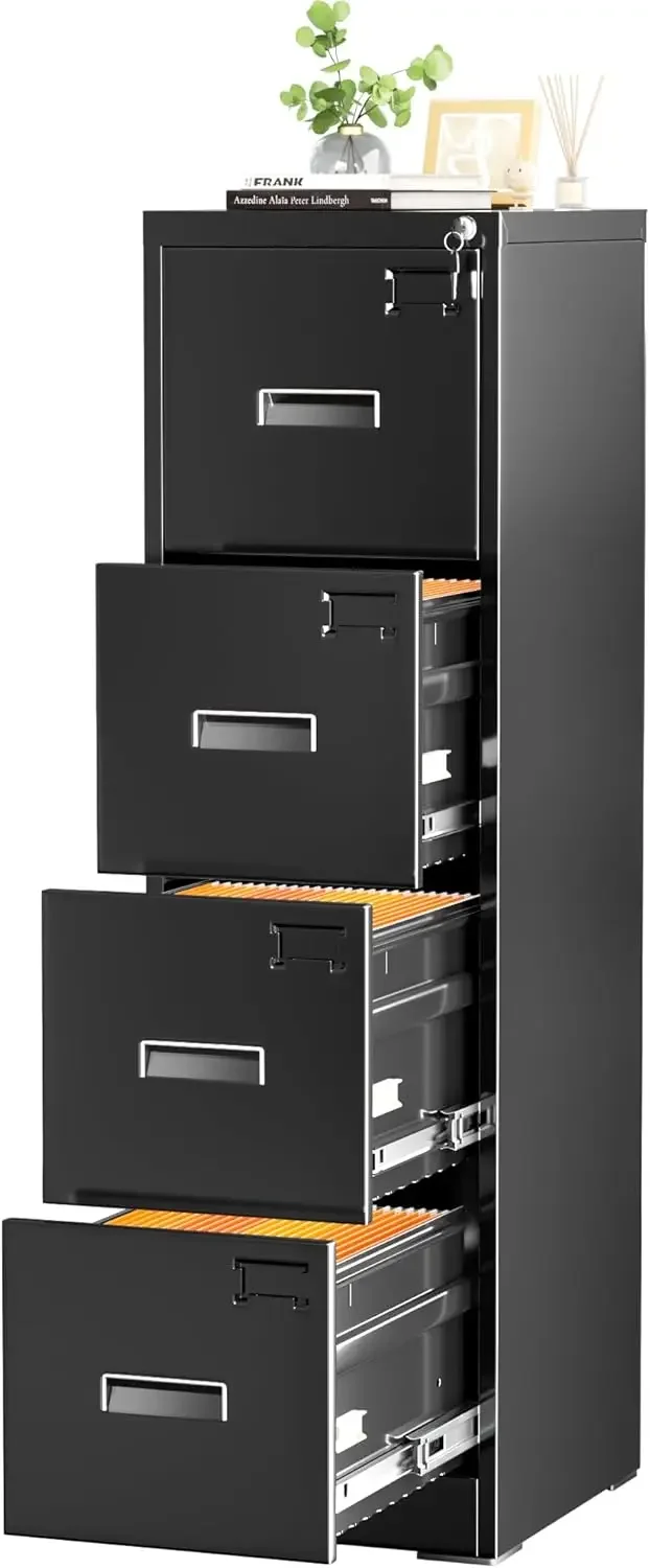 INTERGREAT 4 Drawers File Cabinet with Lock, 18