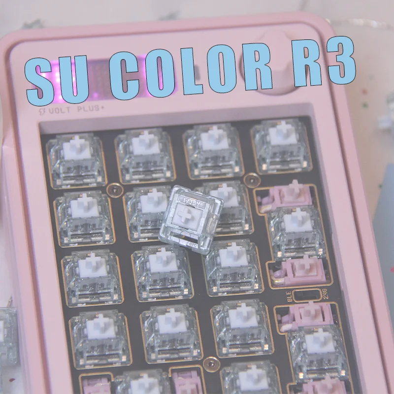 HMX Su Color Switch 45g R3 Blue/Purple Advance Touch Custom Linear Switch Muffled Switch for Mechanical Keyboards Accessories