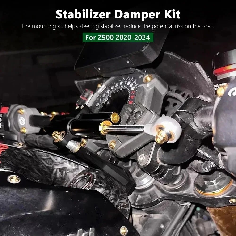 New Motorcycle For Kawasaki Z 900 z900 Z900 2020 2021 2022 2023 2024 Steering Stabilizer Damper and Bracket Kit Mount Support