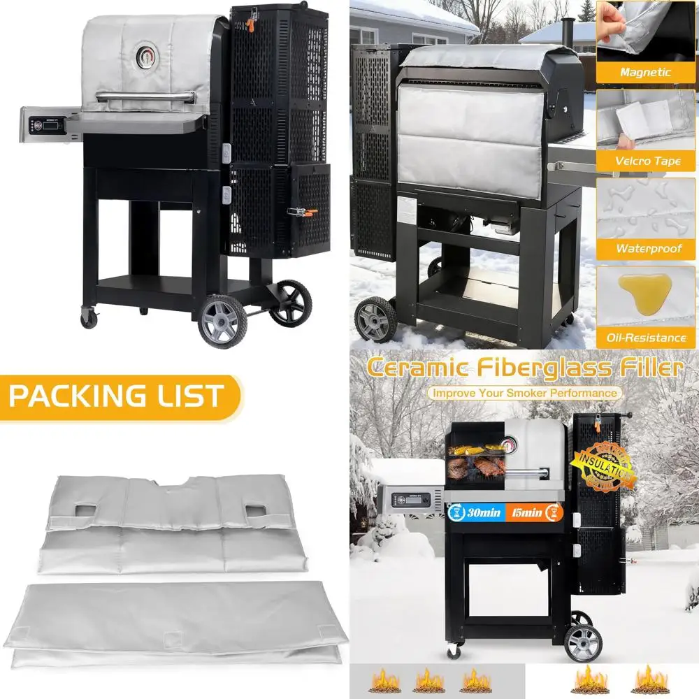 

Thermal Insulated Cover for Masterbuilt Gravity 800 MB20040122/MB20040221 BBQ Smoker Replacement Accessory