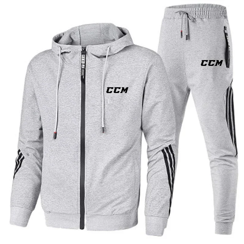 2024 Fashion Casual Street Men\'s Suit New Zipper Cardigan Tracksuit+Sweatpants 2 Piece Set Spring and Autumn Seasons Clothing