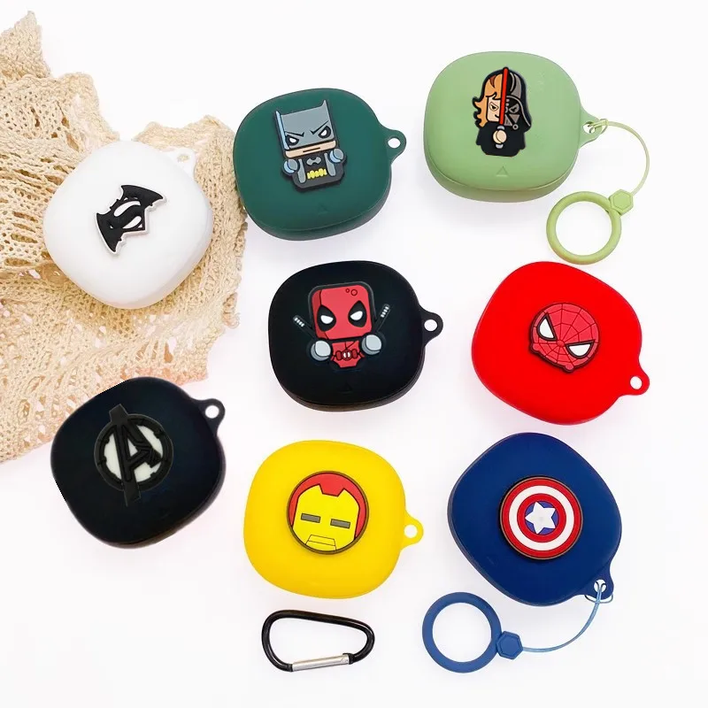 Beast kingdom marvel caso de fone de ouvido para anker soundcore liberty 4/4pro silicone sem fio fones capa protetora com gancho