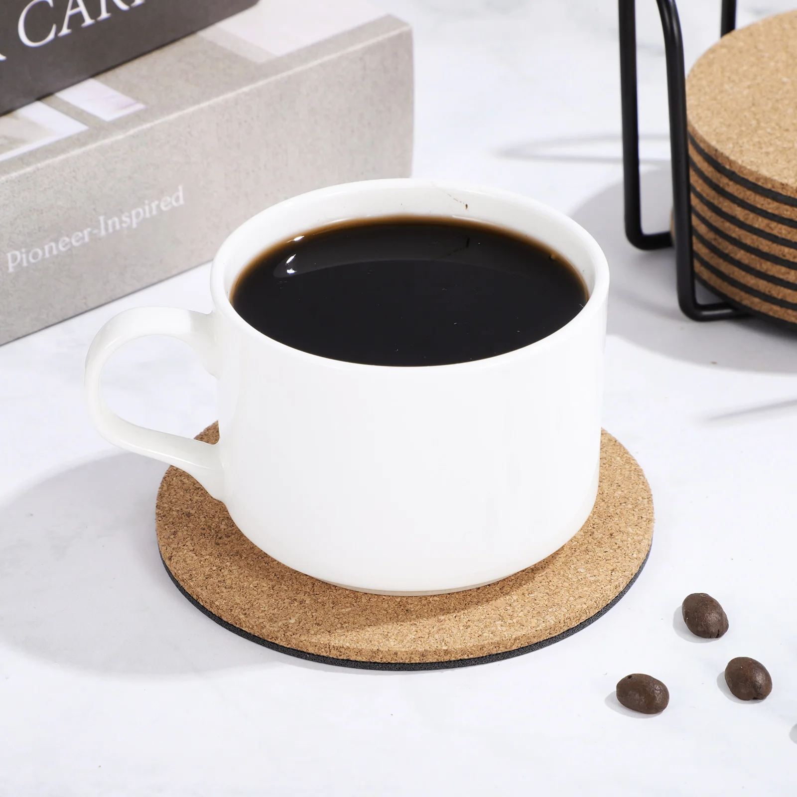

8pcs Cork Coasters For Plants Plant Pot Saucers Flowerpot Mats Drink Cup Coasters Succulent Accessories Indoor Planter Trays