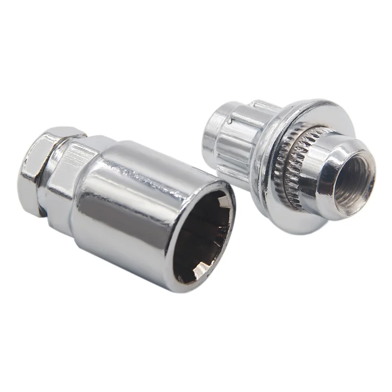 Car Chrome-plated Anti-theft Wheel Screw Bolt Lock Nut Flat Head Nut Wheel Hub Anti-theft Nut M12 * 1.5 for Toyota Mitsubishi