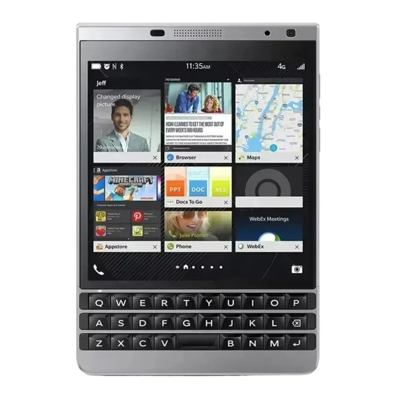 For Passport Q30 Silver 2nd Gen Original Cheap QWERTY Touchscreen Mobile Cell Phone Smartphone By Post 98 New