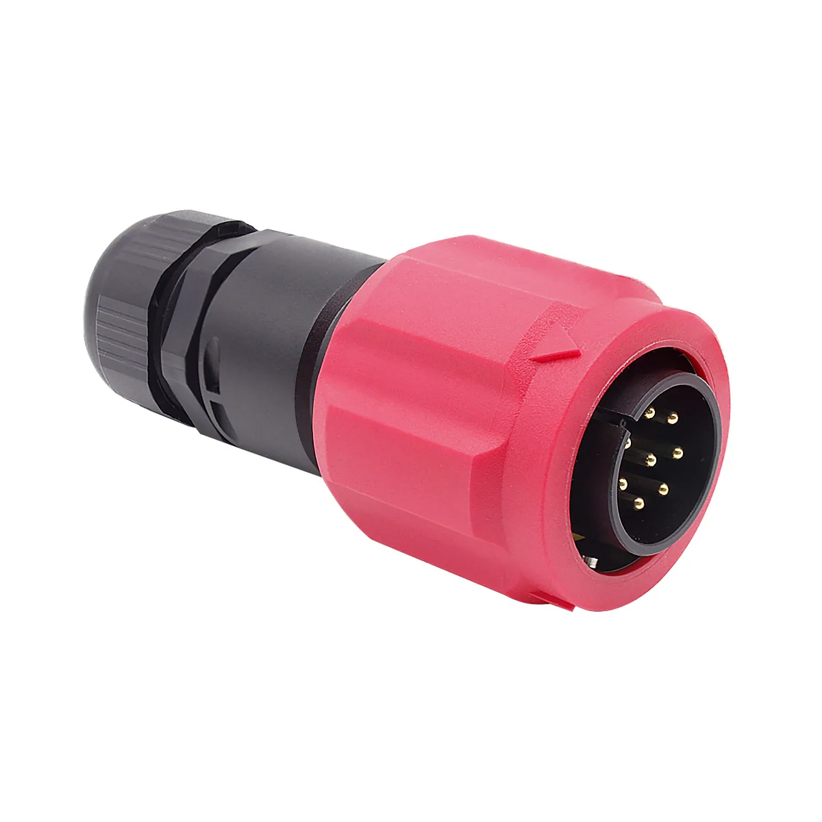 SINEMARCH Speaker 8 Pin Connector Inline Male with Rubber Locking Ring Pre-installed Solder Pins for Professional Loudspeakers