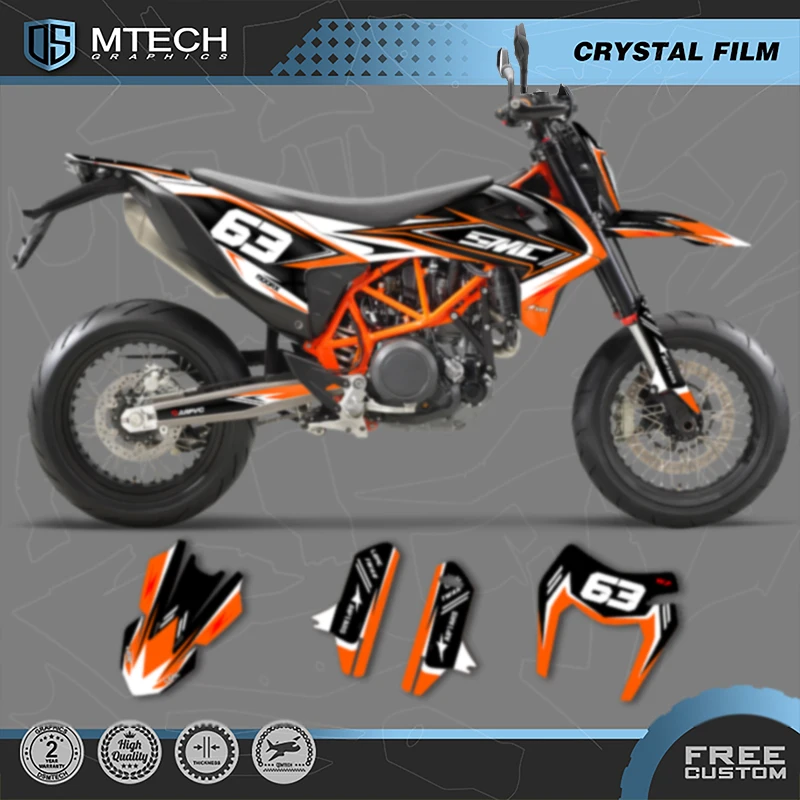 

DSMTECH Custom Motorcycle Graphics For KTM 2019 2021 2022 SMC-R 690 19-21 SMC-R Enduro Decals Stickers Kits 002