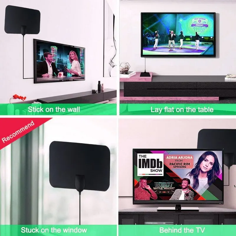 Digital TV Antenna Booster Hign Gain High Definition Aerial HD Flat Indoor Active Aerial For Car Antenna RV Travel Smart TV image 4