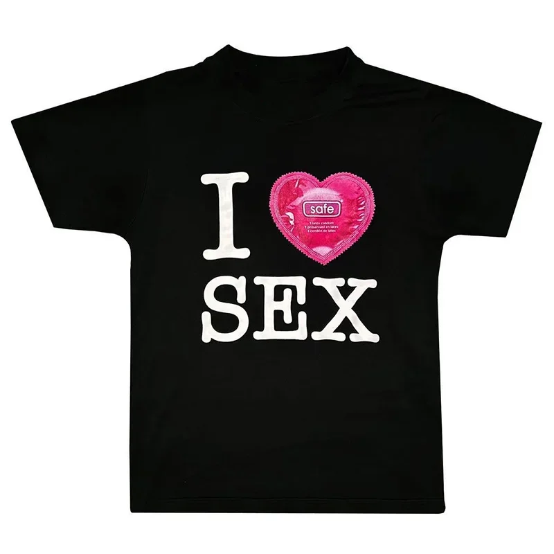 Oversized Y2K T-shirt men graphic hip hop vintage 90s streetwear Harajuku fashion short sleeve aesthetic top gothic punk clothes