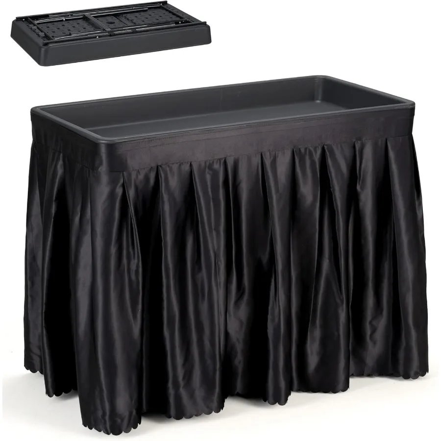 Portable Outdoor Ice Cooler Table with Drain and Folding Design for Party BBQ Camping Wedding Events 4Foot Large Capacity Coole