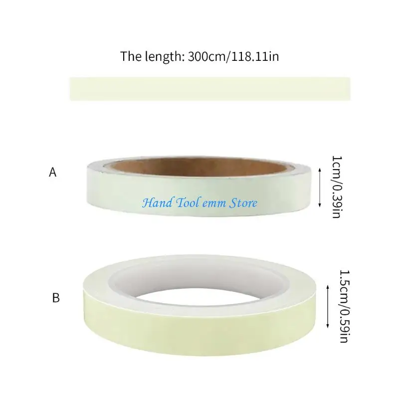 H37F Bright After Dark Adhesive PET Tape 300cm Length Customizable Safety Strips