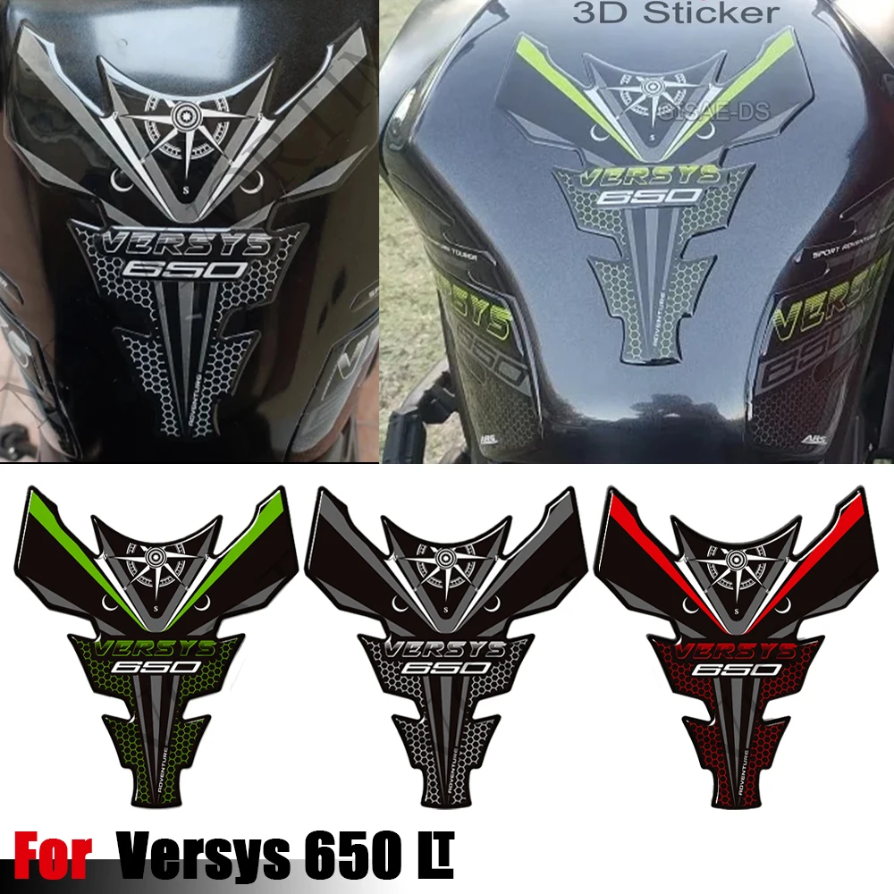 

For Kawasaki Versys 650 LT 650LT Adventure Touring Tank Pad Cases Gas Fuel Oil Kit Knee Trunk Luggage Stickers Decals Protector
