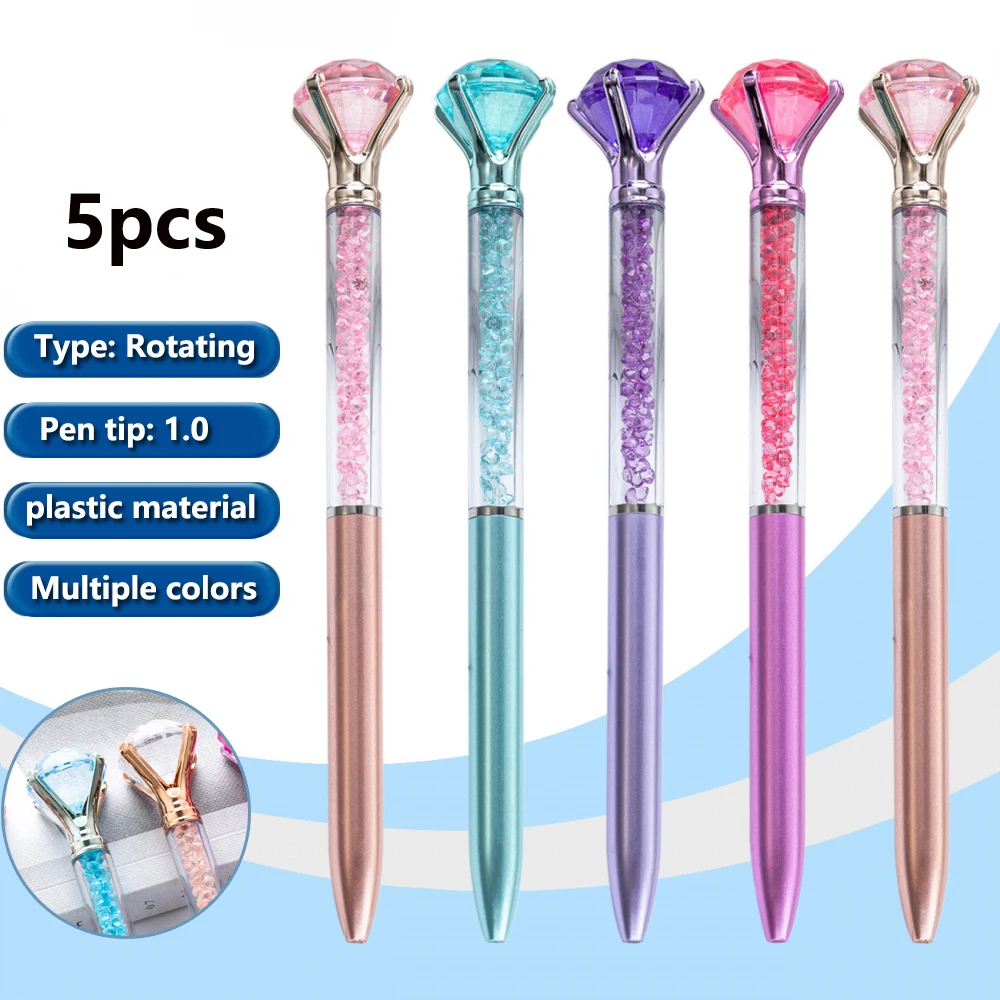 

Набор из 5 ручек с бриллиантами. Элегантные пишущие инструменты с кристаллами для подарков, офисов и особых случаев.