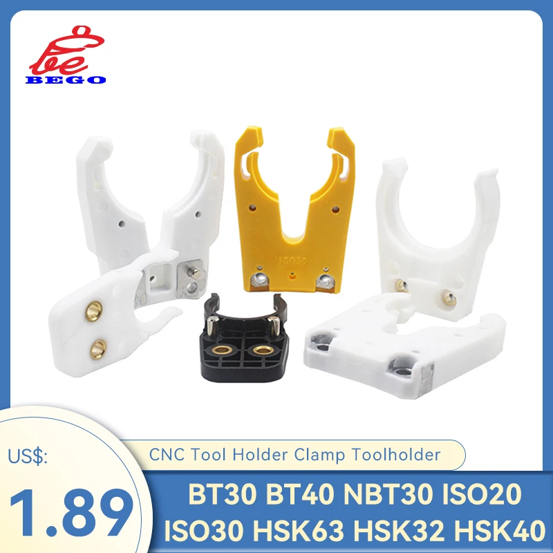 BEGO New CNC Tool Holder Clamp BT30 BT40 NBT30 ISO20 ISO25 ISO30 HSK63 HSK32 HSK40 Toolholder Clamp For Sspindle Kknife Shank