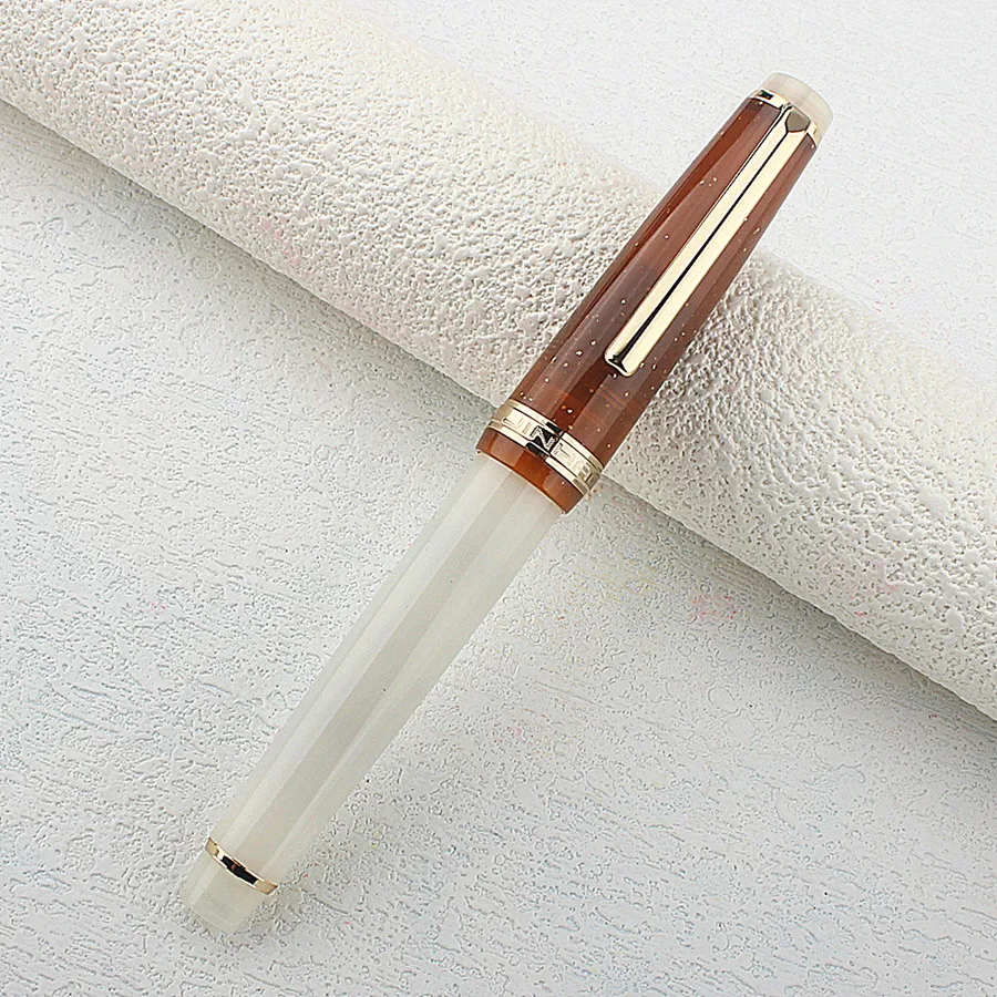 

Jinhao 82 Fountain Pen Customized Mixed Color Acrylic EF/F/M/Nib Golden Trim with Converter Writing Pen