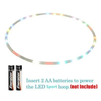 60/70/80/90 cm Glow Sport Hoop Abnehmen Ring Hoop 7 Farbwechsel Yoga Kreis Fitness Workout Ausrüstung für Frauen Kinder