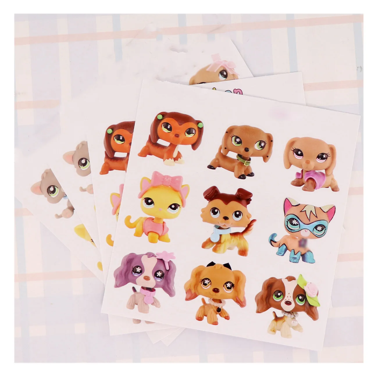 مجموعة كولي لمتجر الحيوانات الأليفة الصغيرة # 58 مخلب # 1262 # 893 # 2452 # 272 مجسم مع 6 قطع من الملحقات اللطيفة القابلة للتجميع