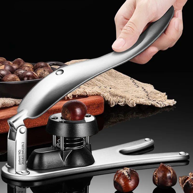 304 Stainless Steel Chestnut Opener Multifunctional Press Nut Shell Opener Household Cross Knife Edge Chestnut Clip