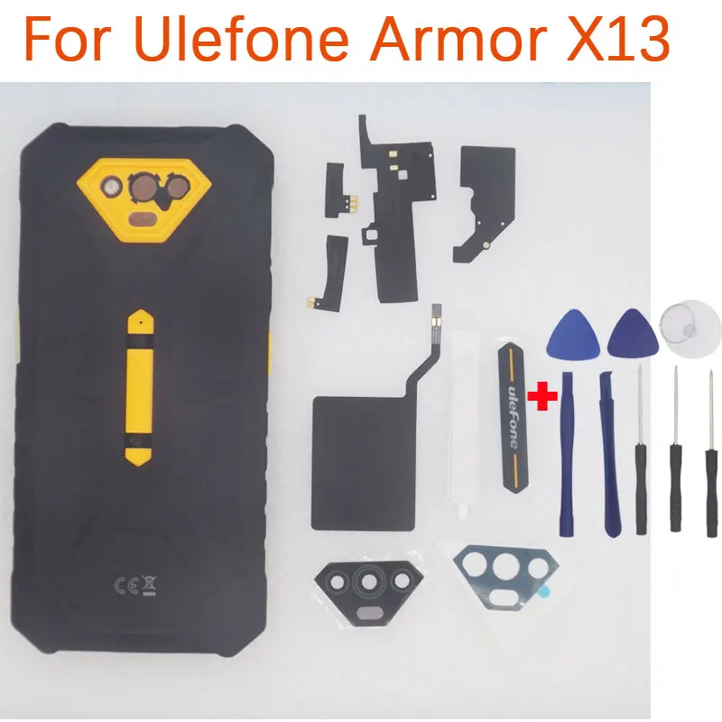 New Original Ulefone Armor X13 Battery Cover Back Cover Fingerprint Cable Receiver Camera Lens NFC Antenna For Ulefone Armor X13