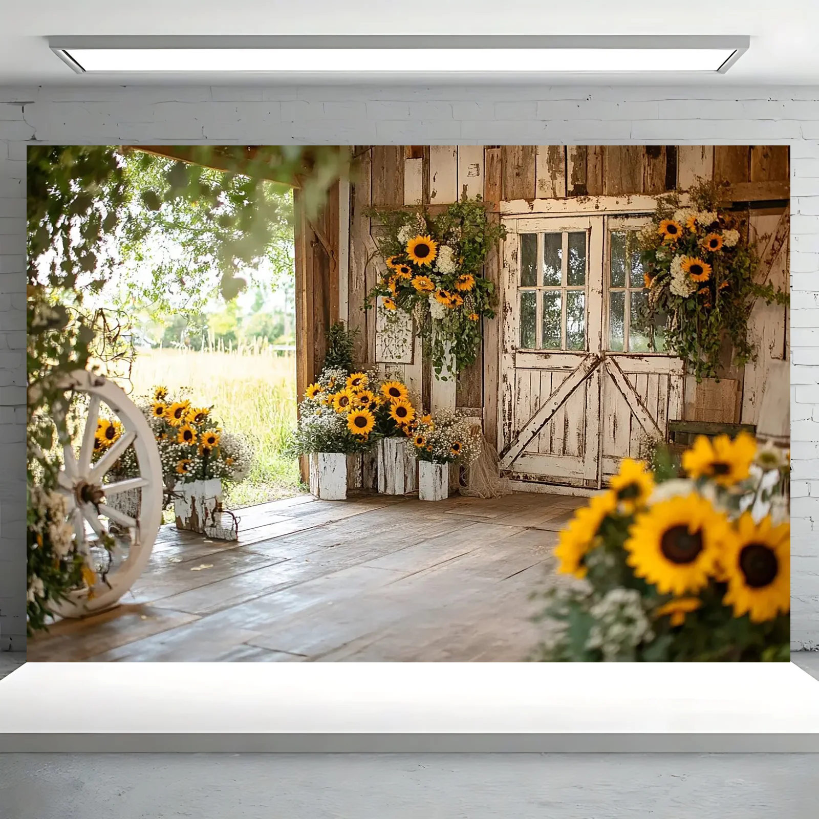 Wedding Ceremony Supply - Toile de fond rustique de jardin