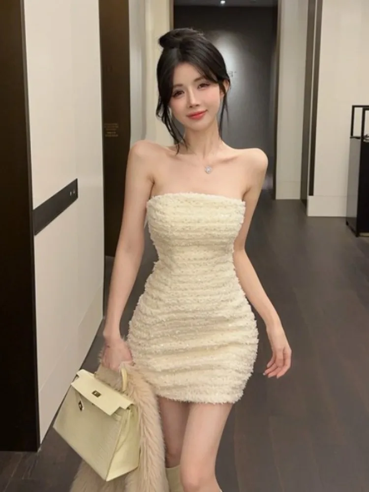 

Sexy Slim Fit Sequin Bridesmaid Dr Women's Autumn Winter ort Wrap around Bodycon Skirt Casual Comfortable Inner Wear