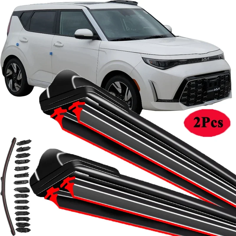Для KIA Soul 1 2 3 AM PS SK3 2008-2024 щетка стеклоочистителя автомобиля щетки для переднего ветрового стекла аксессуары для омывателя замена окон